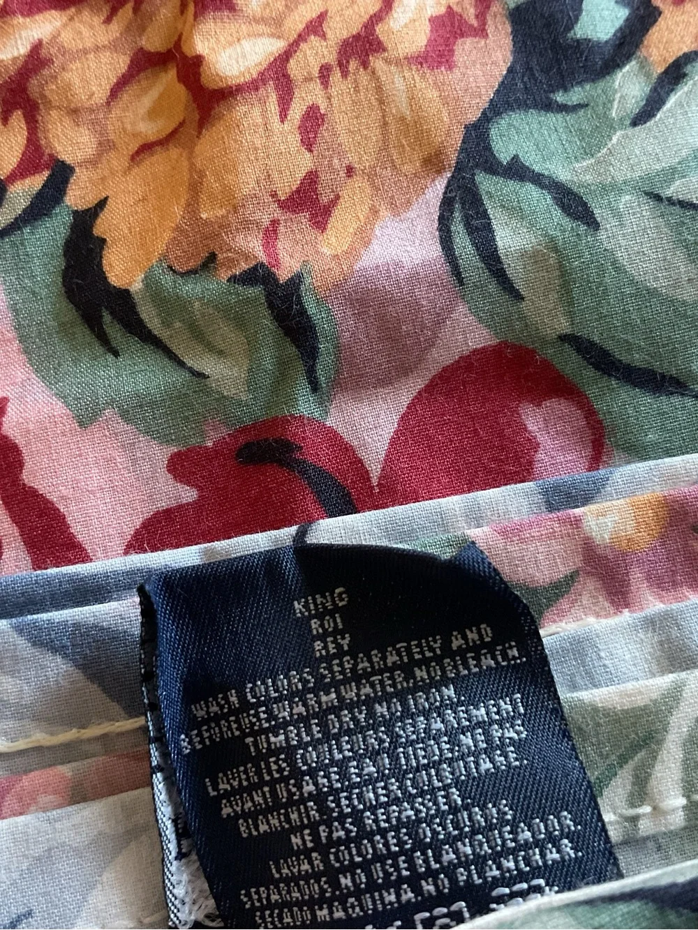 Vintage Ralph Lauren Allison KING Flat Sheet - NEW, USA